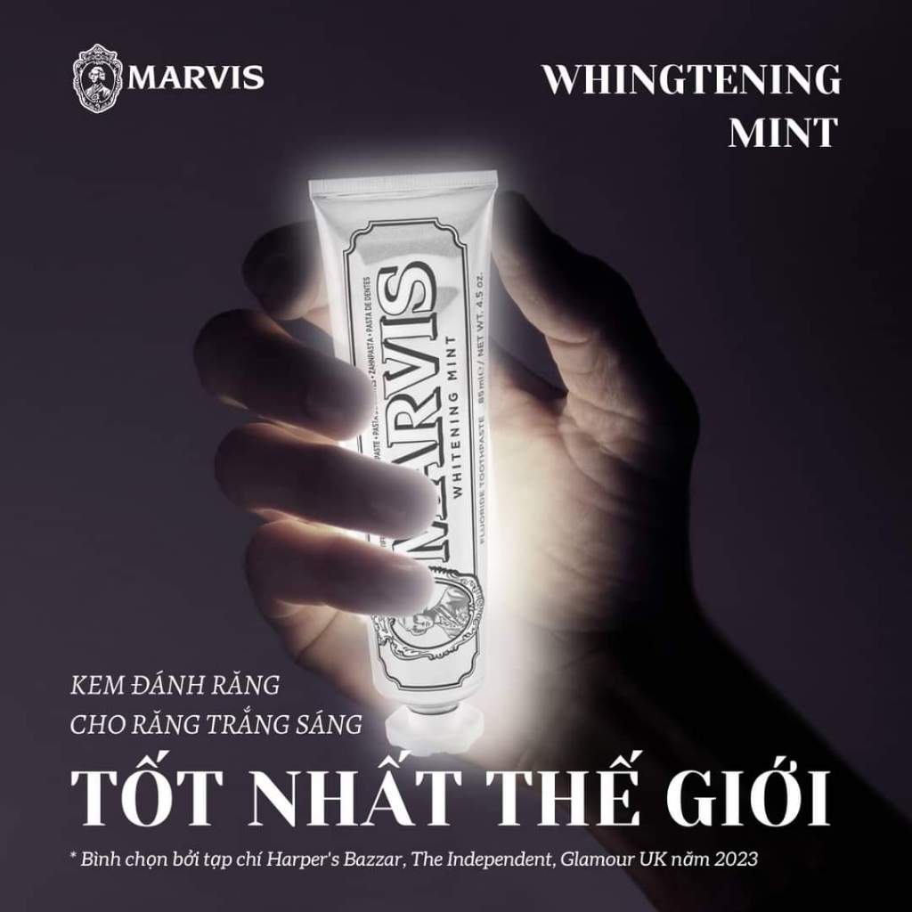 Kem Đánh Răng Marvis Whitening Làm Trắng Răng 85ML