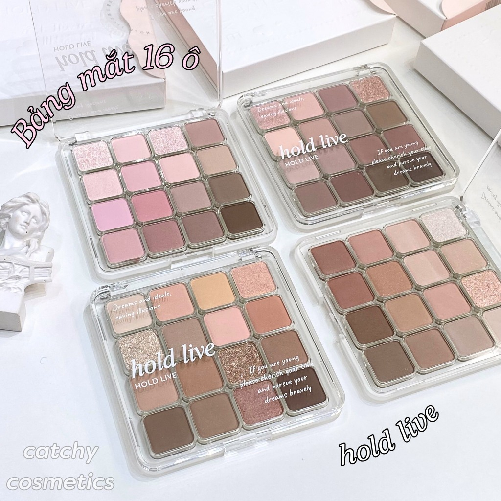 [HOLD LIVE] Bảng phấn mắt 16 Ô HOLD LIVE Sunset Magic, Tone màu pastel, nhẹ nhàng (HL716)