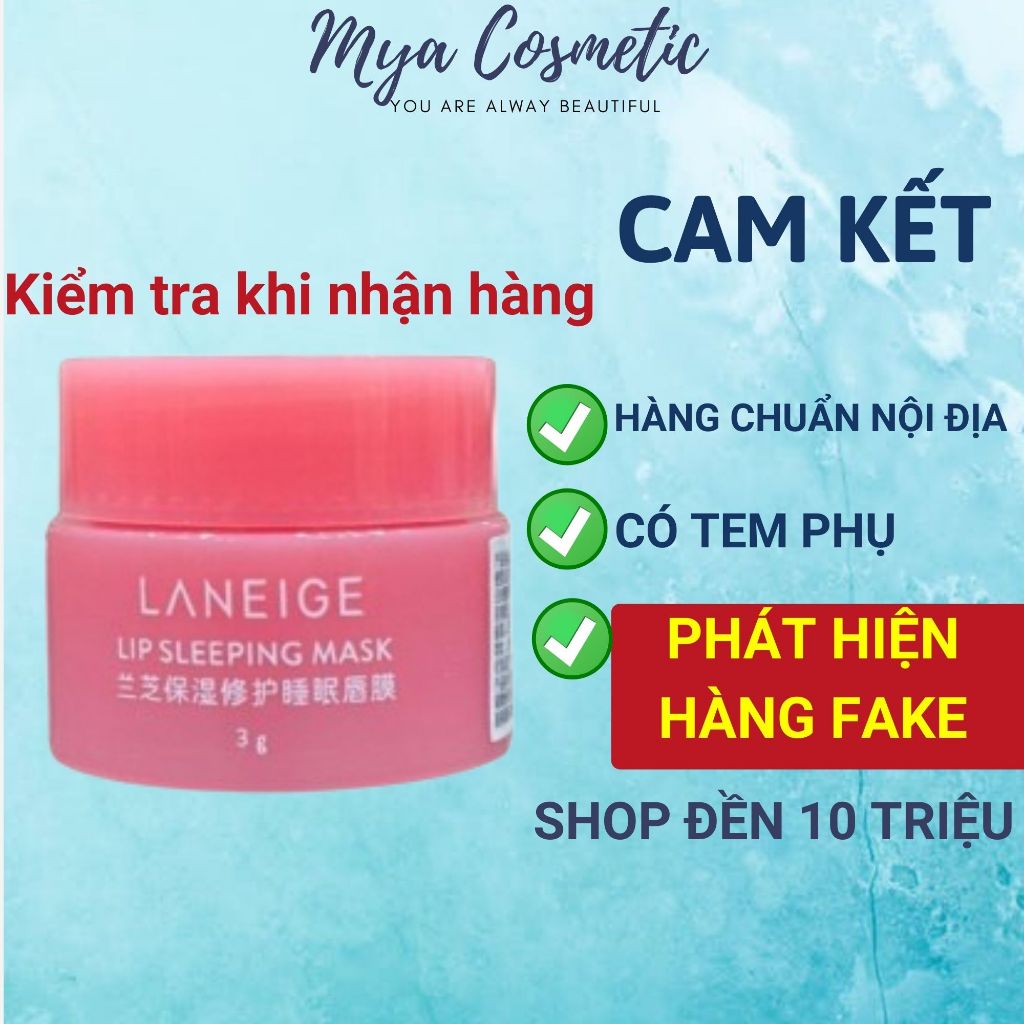 Mặt nạ ngủ ủ môi Laneige cấp ẩm làm mềm môi giúp giảm thâm môi mini size Mya Cosmetic