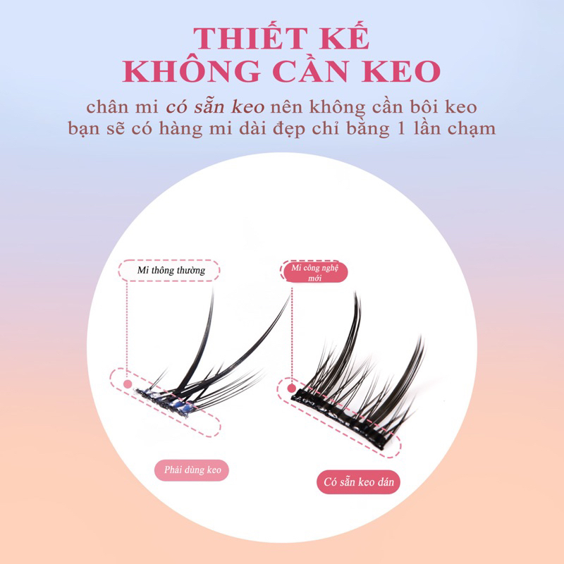 Lông Mi giả tự dính không cần dùng keo Eyes Bling- thế hệ mới có thể tái sử dụng nhiều lần( bao bì mới cải tiến hơn)