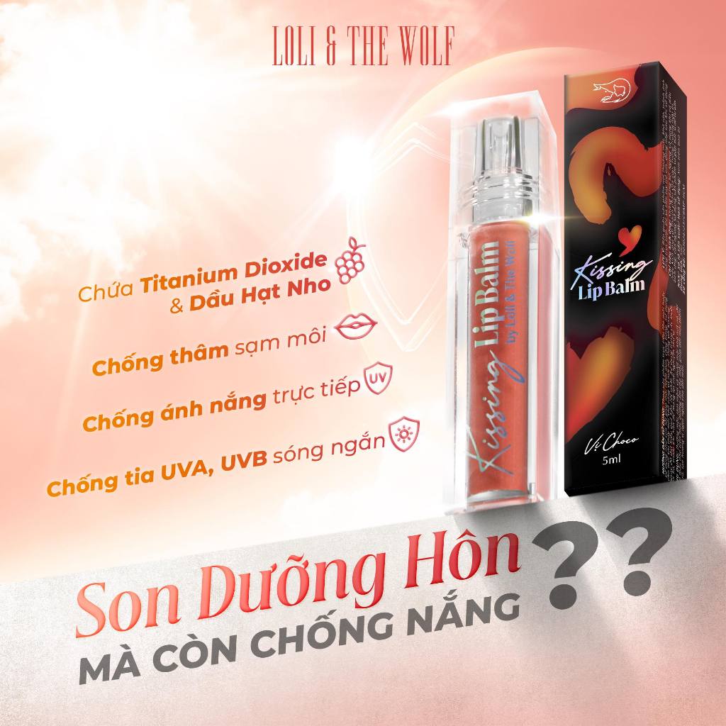 Son Dưỡng Hôn Kissing Lip Balm Loli & The Wolf On Mềm Môi Hương Kẹo Ngọt 5ml