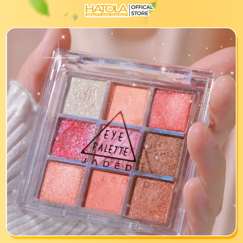 Bảng phấn mắt nhũ 9 ô dài Soft Eye Shadow trang điểm mắt thời thượng HATOLA