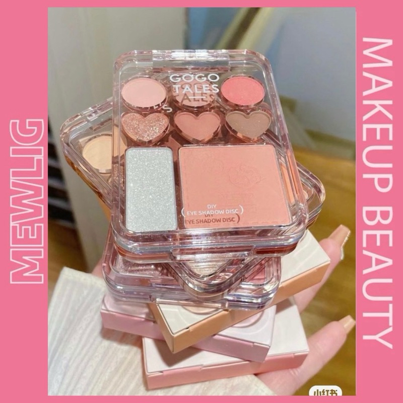 Bảng phấn mắt má 8 ô highlight 3 in 1 Gogotales Stick Sweet Heart