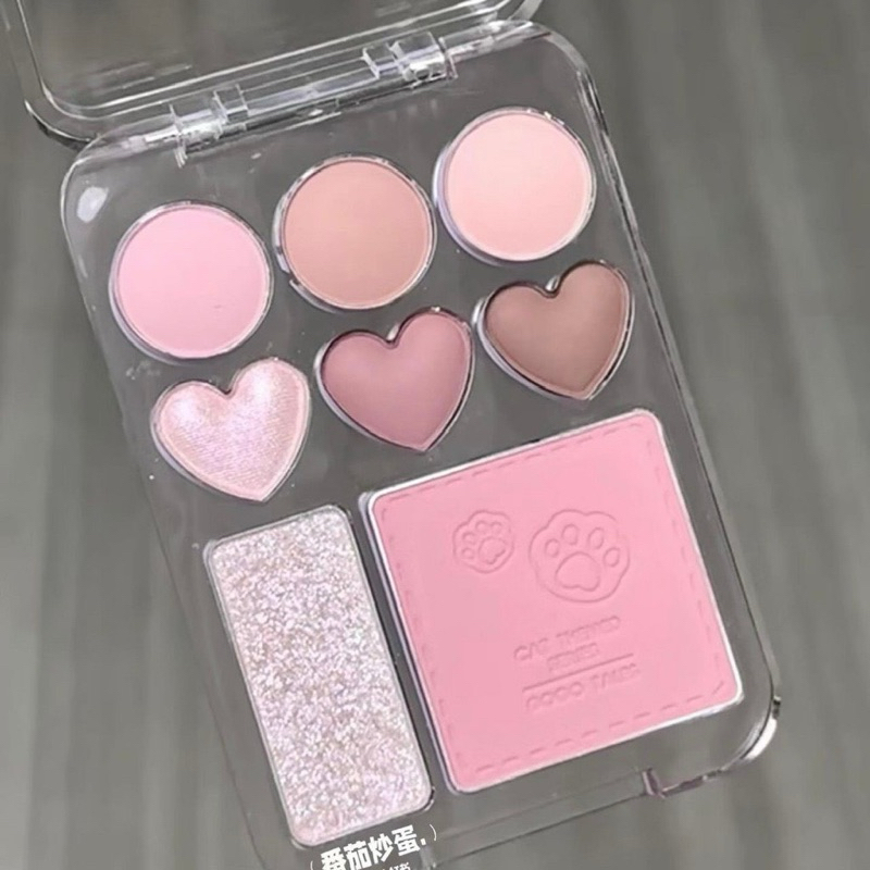 Bảng phấn mắt má 8 ô highlight 3 in 1 Gogotales Stick Sweet Heart