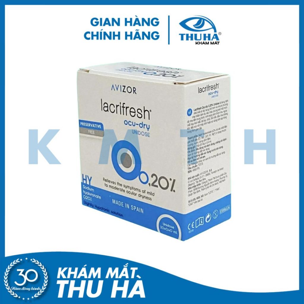 Dung dịch nhỏ mắt AVIZOR LACRIFRESH OCU-DRY 0.20% UNIDOSE