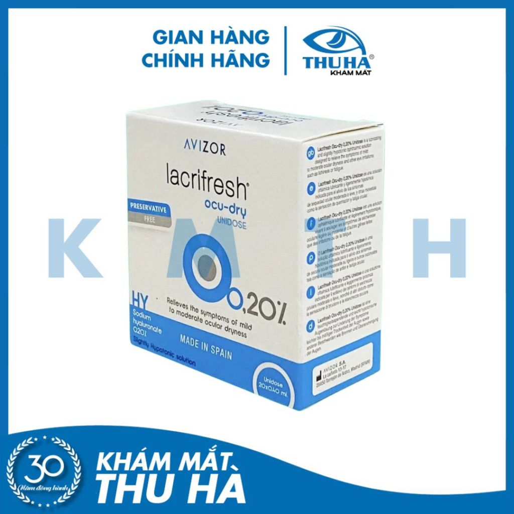 Dung dịch nhỏ mắt AVIZOR LACRIFRESH OCU-DRY 0.20% UNIDOSE