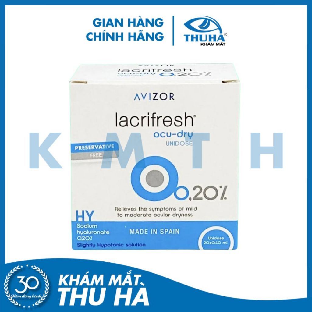 Dung dịch nhỏ mắt AVIZOR LACRIFRESH OCU-DRY 0.20% UNIDOSE