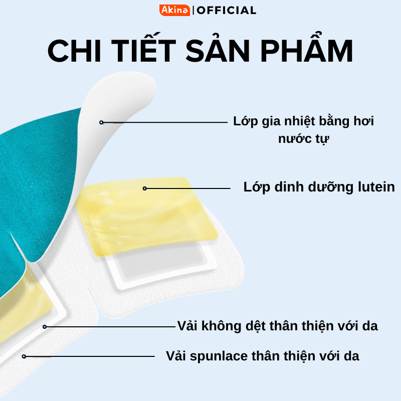 Mặt Nạ Mắt Akina Chườm Nóng Với Tinh Chất Thiên Nhiên Giúp Giảm Quầng Thâm