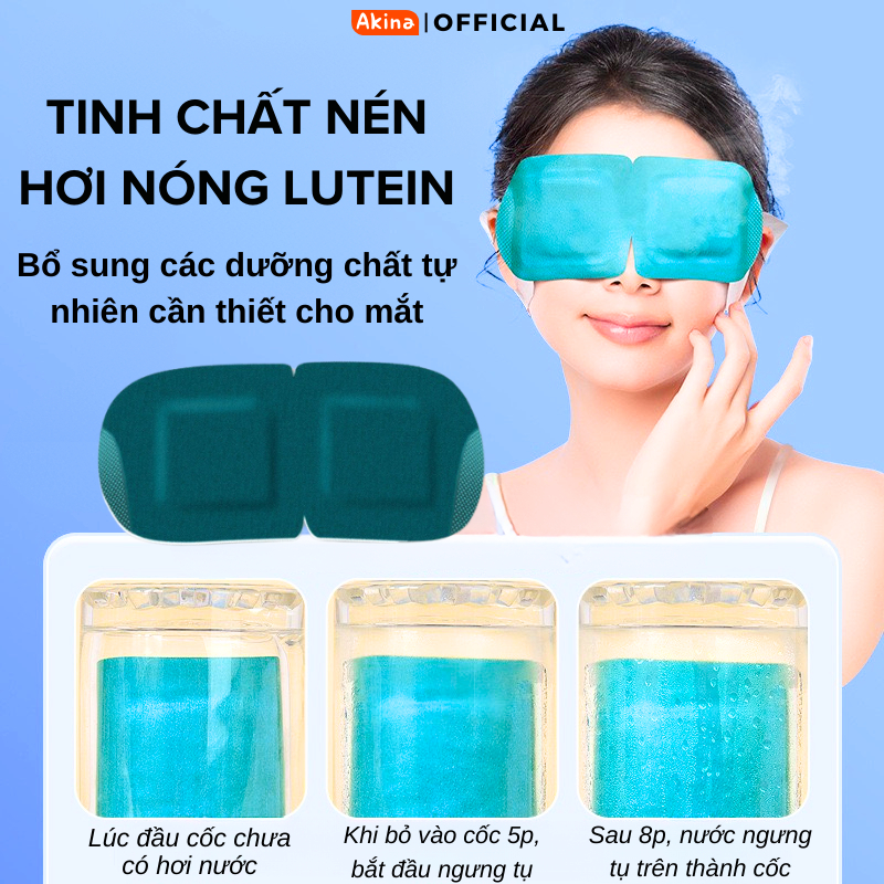 Mặt Nạ Mắt Akina Chườm Nóng Với Tinh Chất Thiên Nhiên Giúp Giảm Quầng Thâm