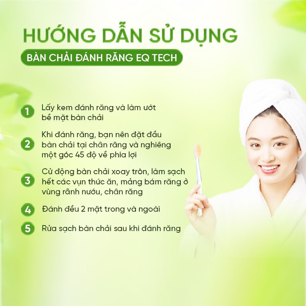 Bàn chải đánh răng CRYSTAL CLEAN EQ Tech chính hãng sợi tơ siêu mềm, khử mùi hôi miệng, bảo vệ nướu không bị chảy máu