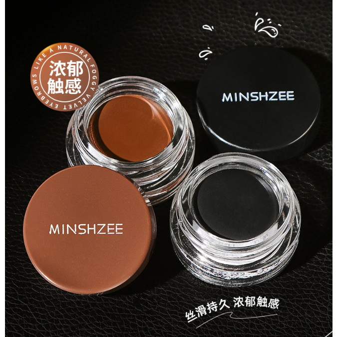 MINSHZEE GEL Kẻ mắt 2 màu Đen Nâu Gel Eyeliner lâu trôi chống thấm nước