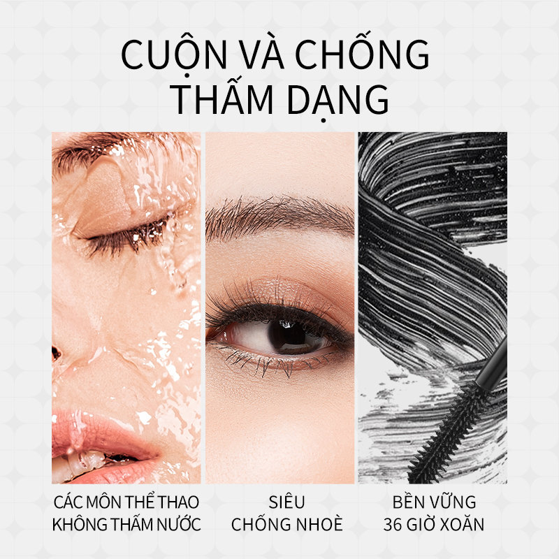 ZEESEA Mascara kháng nước lâu trôi chống nhòe chuốt mi cong vút và dài hơn