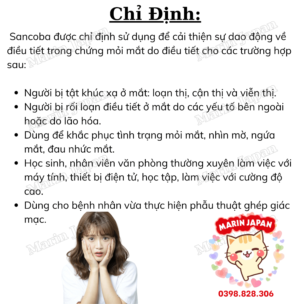 Nhỏ Mắt Cận Sancoba 0,02% Nhật Bản 5ml Giúp Cấp Ẩm, Chống Khô Mắt, Cải thiện Thị Lực