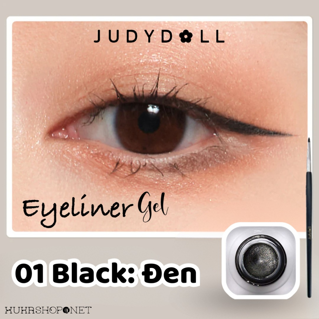 Gel kẻ mắt Judydoll kẻ mắt dạng gel bền màu lâu trôi tặng kèm cọ mắt