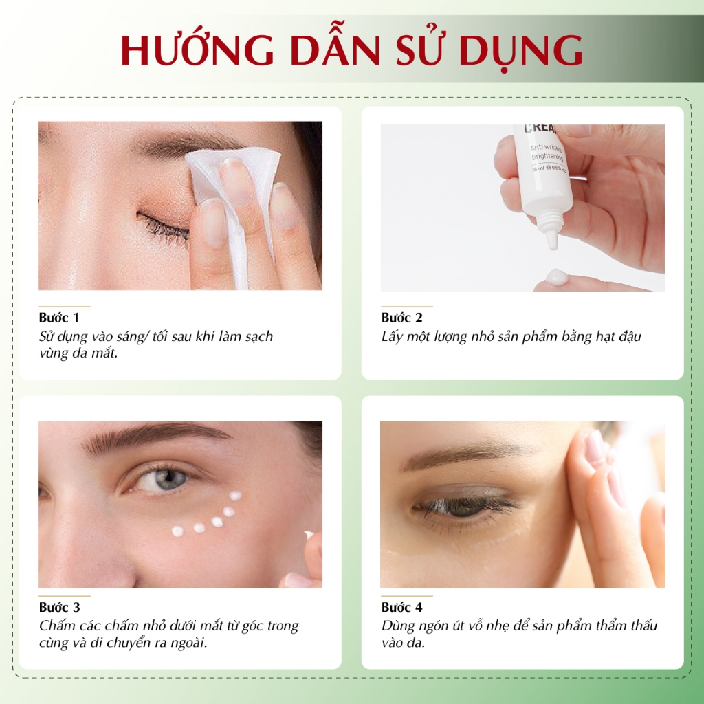 Kem Mắt Abera 15ml – Hỗ Trợ Cải Thiện Quầng Thâm Mắt – Tặng Kèm 01 Máy Massage Mắt