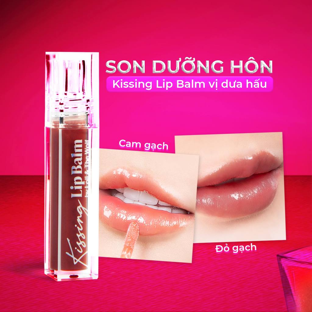 Bộ Quà Tặng BOX KISSING KIT Chăm Sóc Nụ Hôn Loli & The Wolf On: 1 Xịt Thơm Miệng 20ml + 1 Son Dưỡng Hôn 5ml Mùi Dưa Hấu