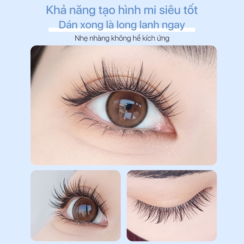 Mlen Diary Lông Mi Giả Tách Sợi Tự Nhiên Mi cụm hoa hướng dương bản Trung Sách Mi Giả Bộ lông dành cho người mới bắtđầu