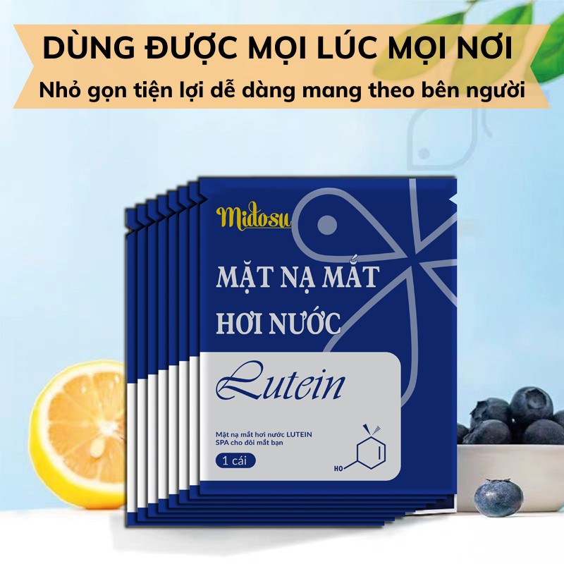 Mặt Nạ Mắt Nóng Midosu Chứa Thành Phần Tự Nhiên Than Hoạt Tính Và Lutein