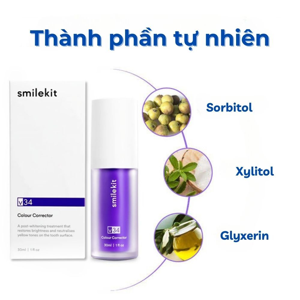 Serum trắng răng glory 30ml tại nhà cấp tốc smilee – kem đánh làm trắng răng V34