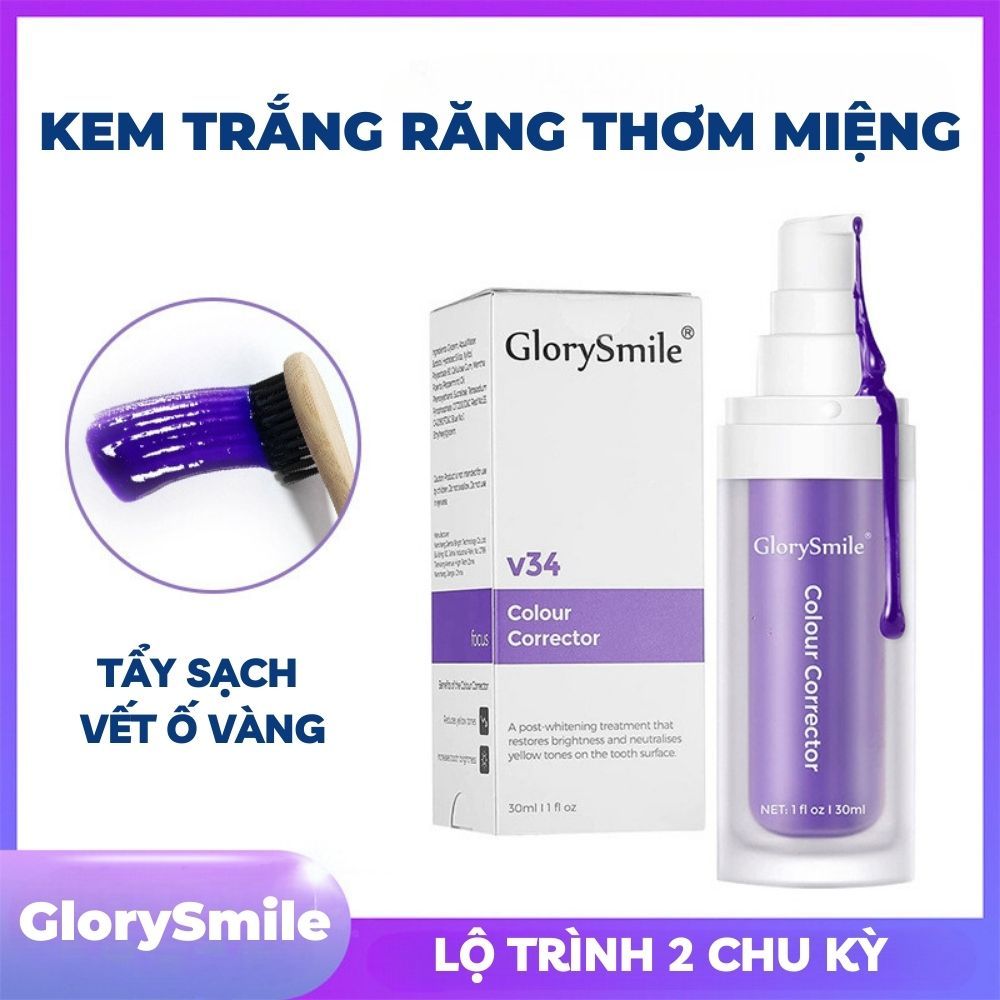 Serum trắng răng glory 30ml tại nhà cấp tốc smilee – kem đánh làm trắng răng V34