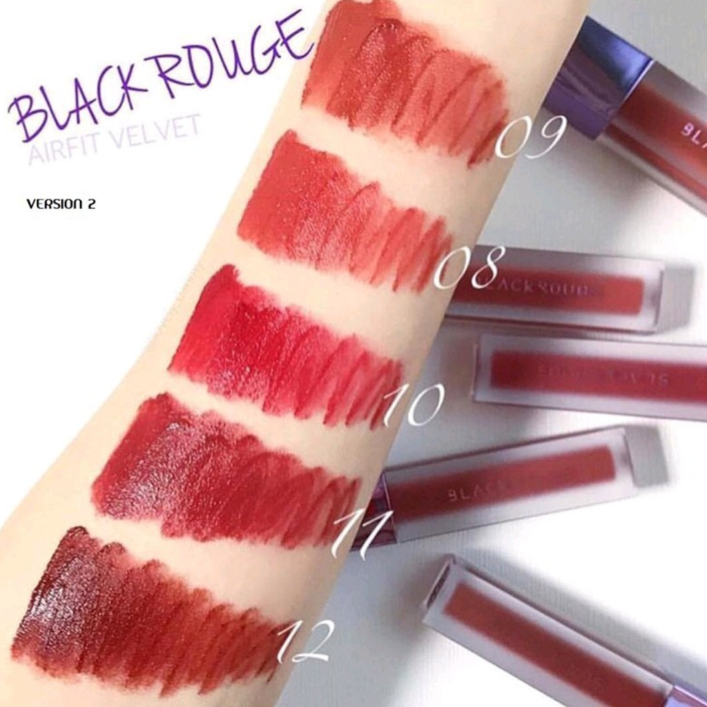 Son Kem lỳ Black Rouge Air Fit Velvet Tint Version 1,2,3,4,5,6,7,8,9