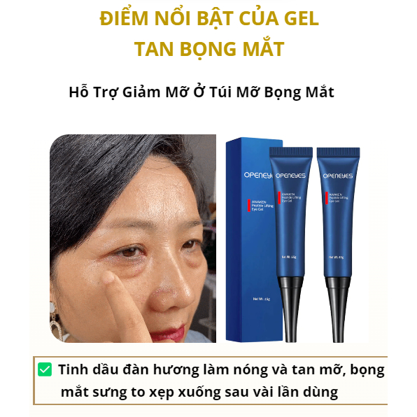 Gel Tan Bọng Mắt Dưỡng Ẩm Nâng Cơ Mắt Loại Bỏ Quầng Thâm Và Bọng Mắt Hiệu Qủa An Toàn