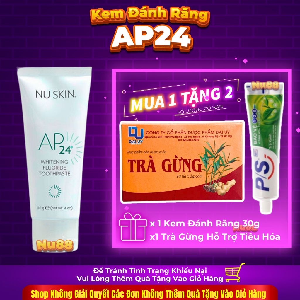 Kem Đánh Răng AP24 NuSkin Chính Hãng | Anti-Plaque Fluoride Toothpaste