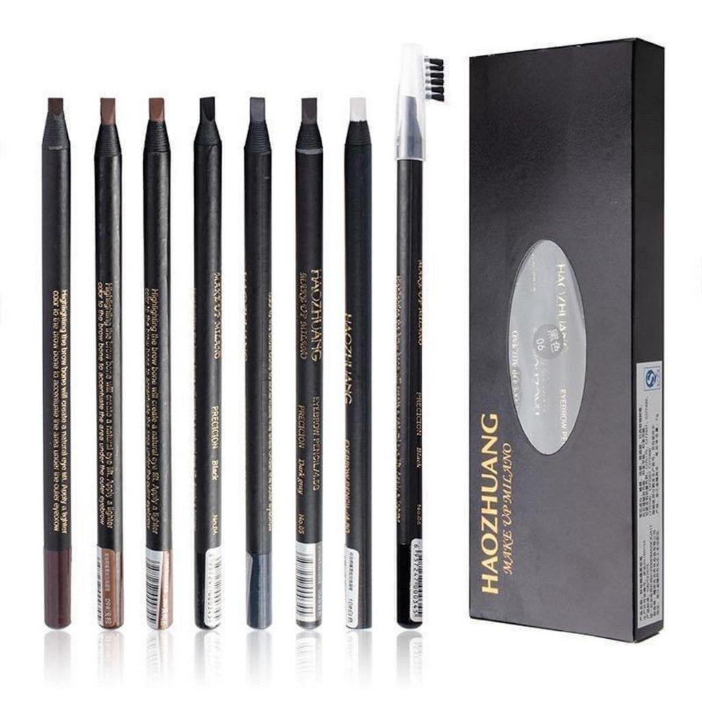 Chì trang điểm Haozhuang Make Up Milano Eyebrow Pencil Cosmetic Chì xé kẻ chân mày cho nữ nhiều màu