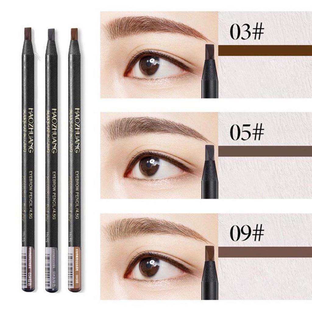 Chì trang điểm Haozhuang Make Up Milano Eyebrow Pencil Cosmetic Chì xé kẻ chân mày cho nữ nhiều màu