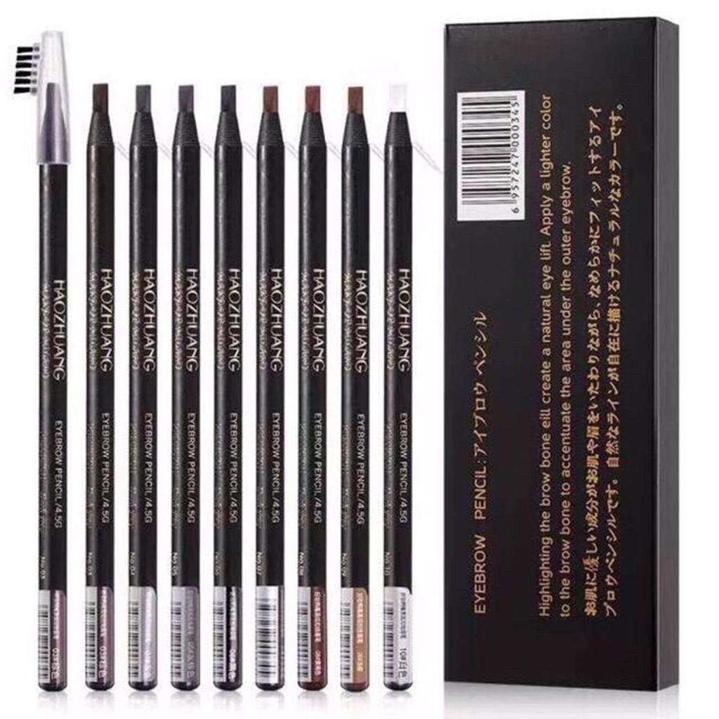 Chì trang điểm Haozhuang Make Up Milano Eyebrow Pencil Cosmetic Chì xé kẻ chân mày cho nữ nhiều màu