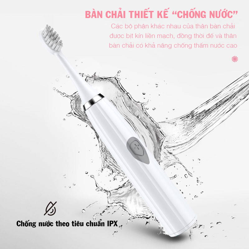 Bàn Chải Điện Siêu Âm Đầu Mềm QINGTING Làm Trắng Răng Thông Minh Cho Người Lớn Và Trẻ Em