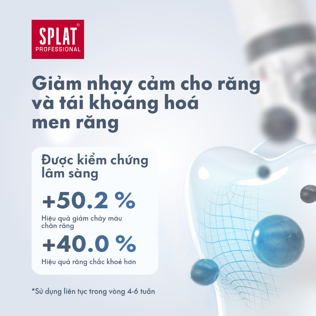 Kem đánh răng trắng răng thơm miệng SPLAT White Plus loại bỏ vết ố vàng từ cafe, trà làm sáng răng, giảm ê buốt 100ml