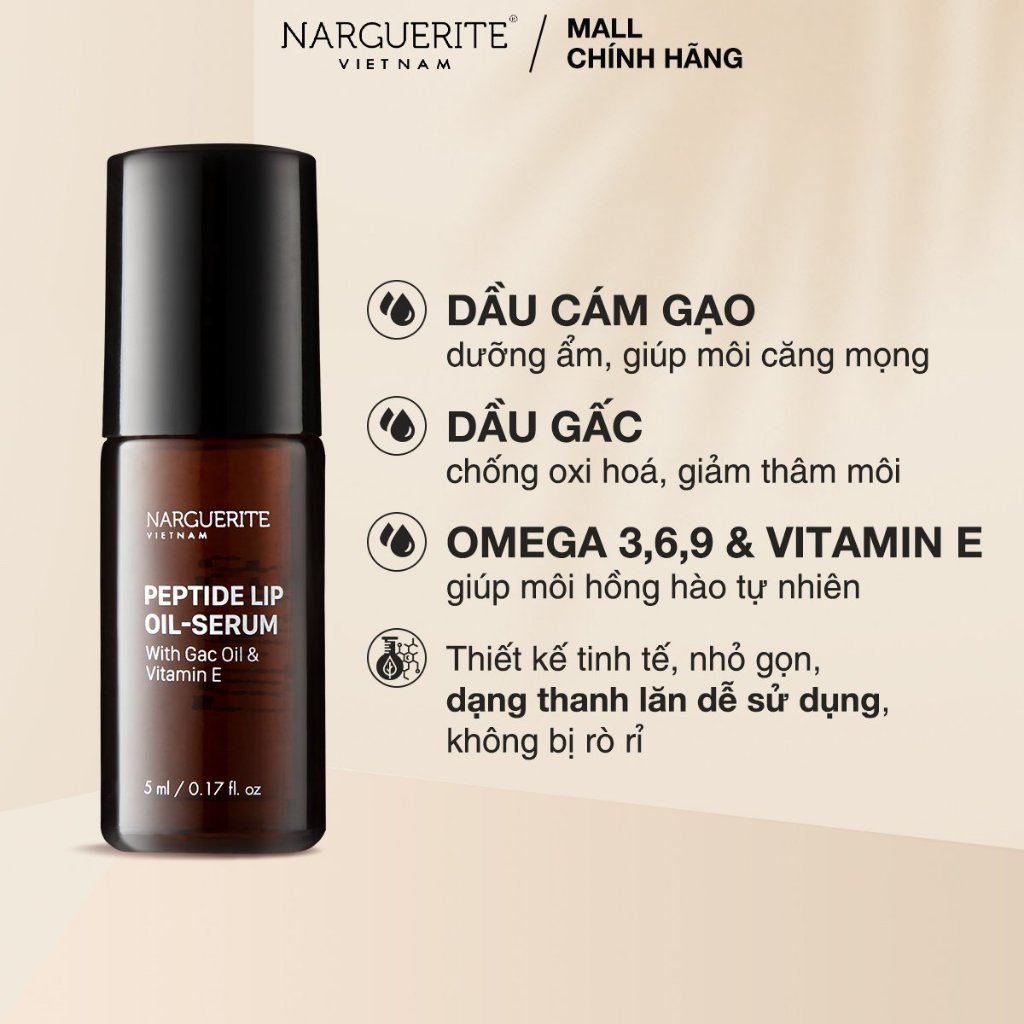 Serum dưỡng môi giảm thâm và làm hồng môi Narguerite 5ml