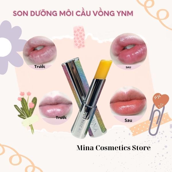 Son dưỡng có màu YNM rainbow honey lip balm Mềm Môi, Hết Thâm Chính Hãng / Son dưỡng YNM đổi màu Hàn Quốc