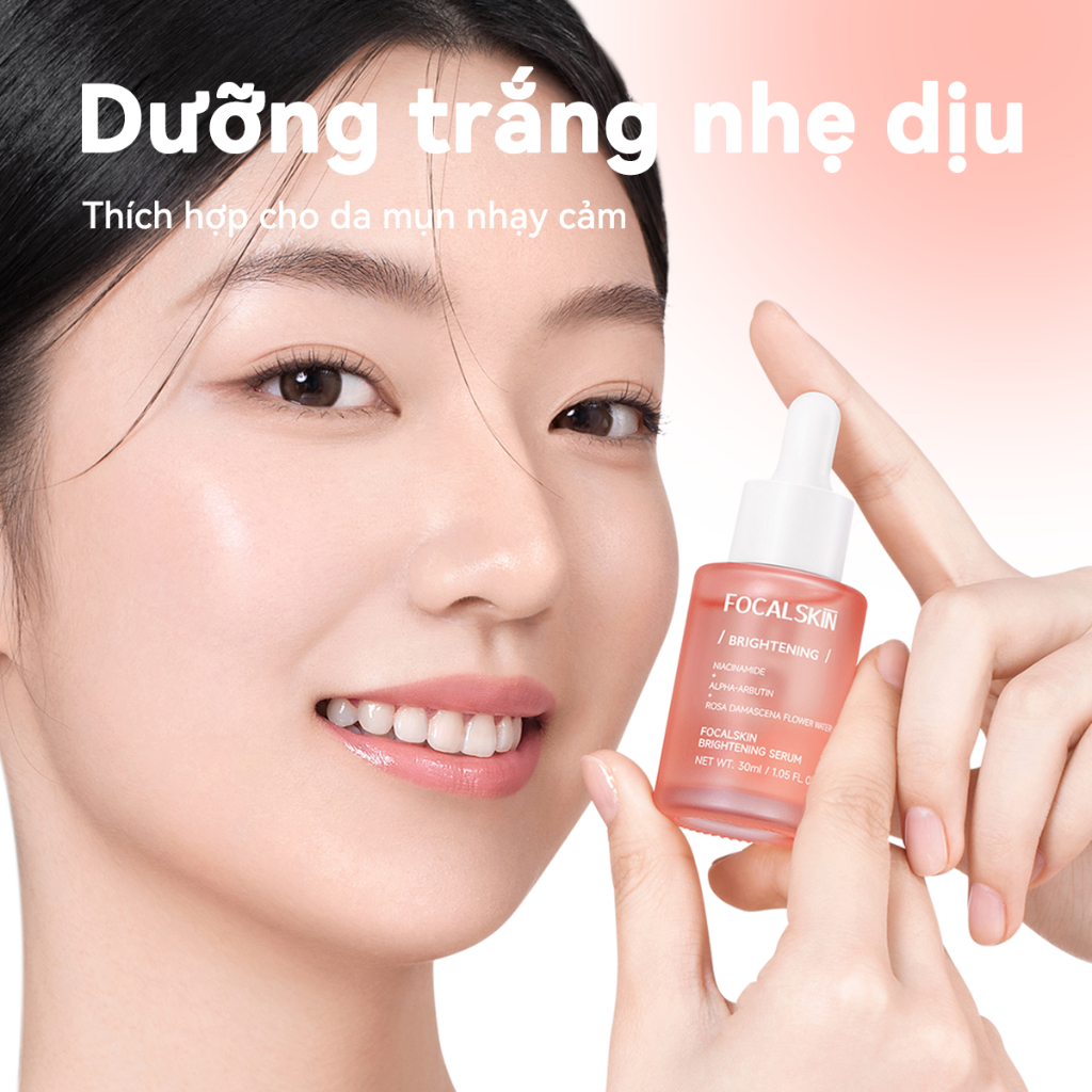 FOCALSKIN Serum Dưỡng Trắng Da Mờ Thâm Mụn Gấp Đôi Vitamin C + Niacinamide B3 + Alpha Arbutin 30ml