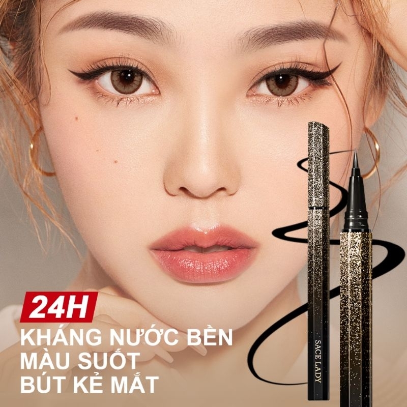 Bút kẻ mắt siêu mảnh Sace Lady không lem không trôi không thấm nước 1.2ml