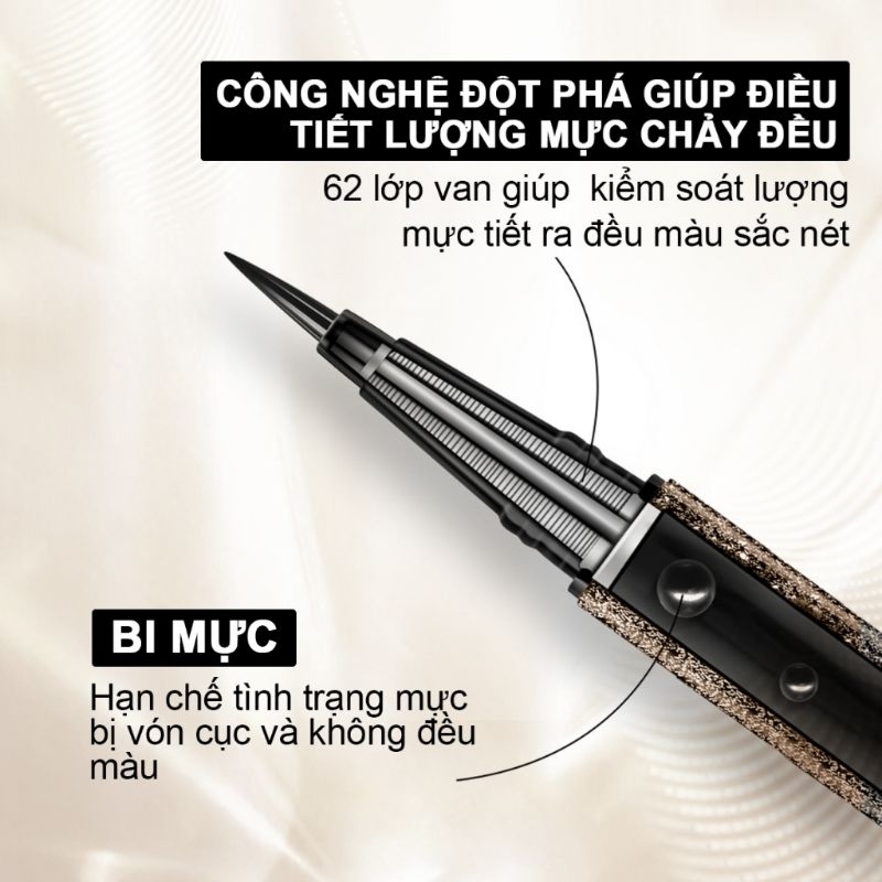 Bút kẻ mắt siêu mảnh Sace Lady không lem không trôi không thấm nước 1.2ml