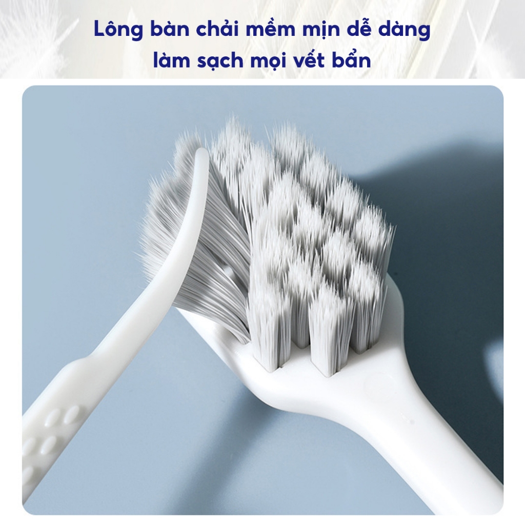 Bộ 4 bàn chải đánh răng Nhật lông tơ mềm mại, Bàn trải đánh răng Than tre hoạt tính lông mềm, chải siêu êm bảo vệ nướu