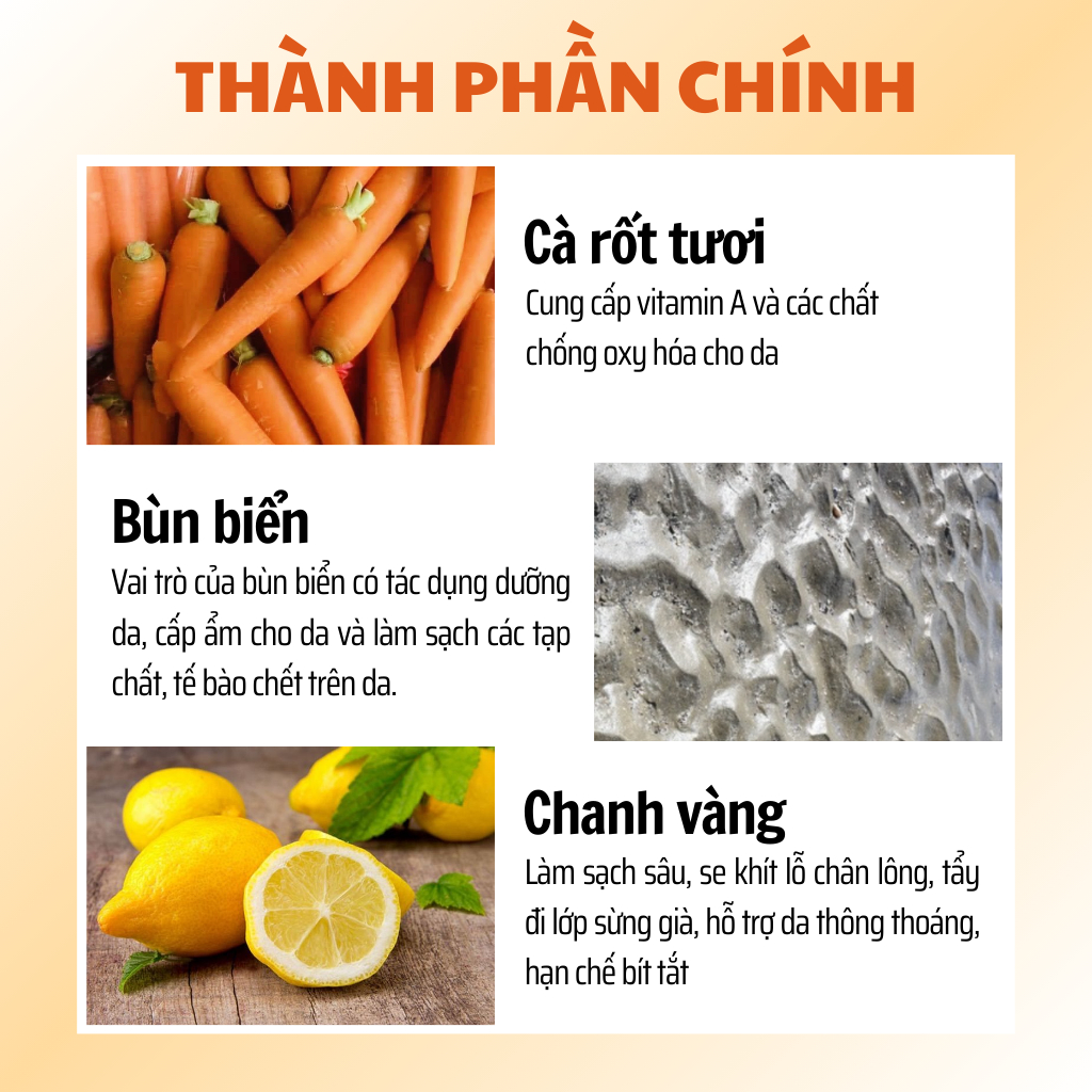 Mặt Nạ Sủi Bọt Cà Rốt SEYOUL hỗ trợ giảm mụn đầu đen, thải độc và làm sạch sâu cho da – 1 Hộp 12 gói