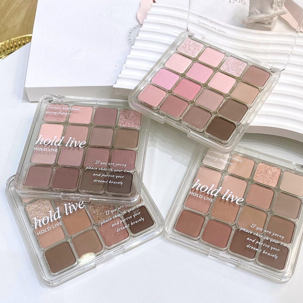 Bảng Phấn Mắt 16 Ô Màu Hold Live Sunset Magic Nhũ Mịn Lì SHUSHU COSMETICS