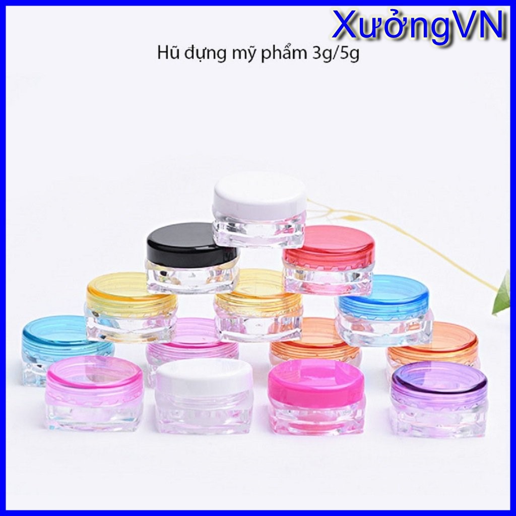 Hũ / Lọ mini đựng chiết mỹ phẩm, kem dưỡng, son dưỡng,…