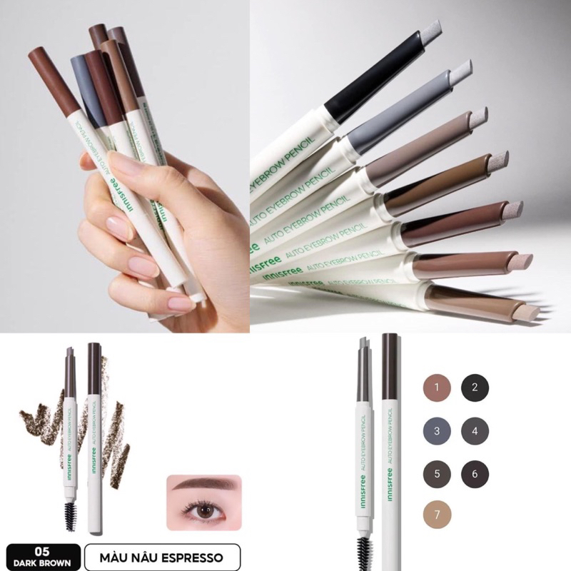 CHÌ KẺ CHÂN MÀY INNISFREE AUTO EYEBROW PENCIL