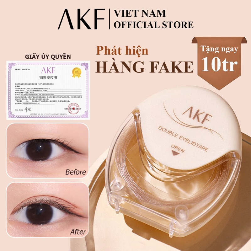 { AKF } Dán mí AKF chính hãng – Kích mí tàng hình AKF – miếng dán mí tàng hình tự nhiên chống mồ hôi- Miếng dán mắt 2 mí