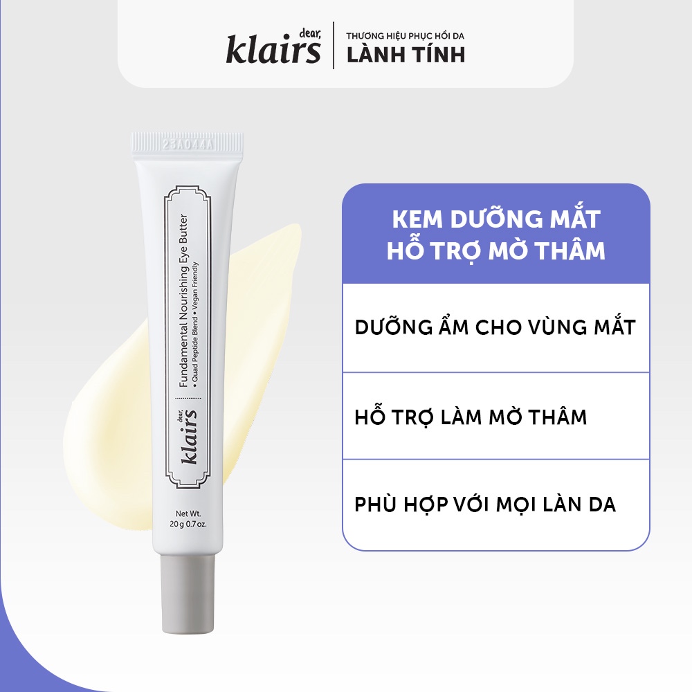 Kem Dưỡng Mắt Dear, Klairs Fundamental Nourishing Eye Butter 20g