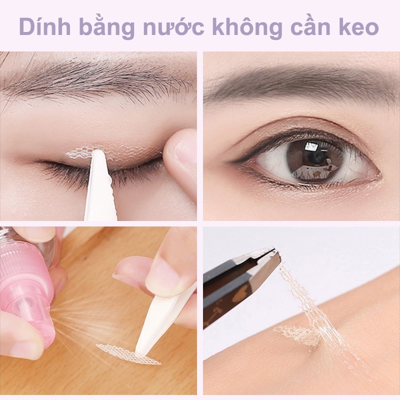 Set Kích Mí Lưới Cuộn Sẵn Keo + Bình Xịt Nước dán kích mí tàng hình