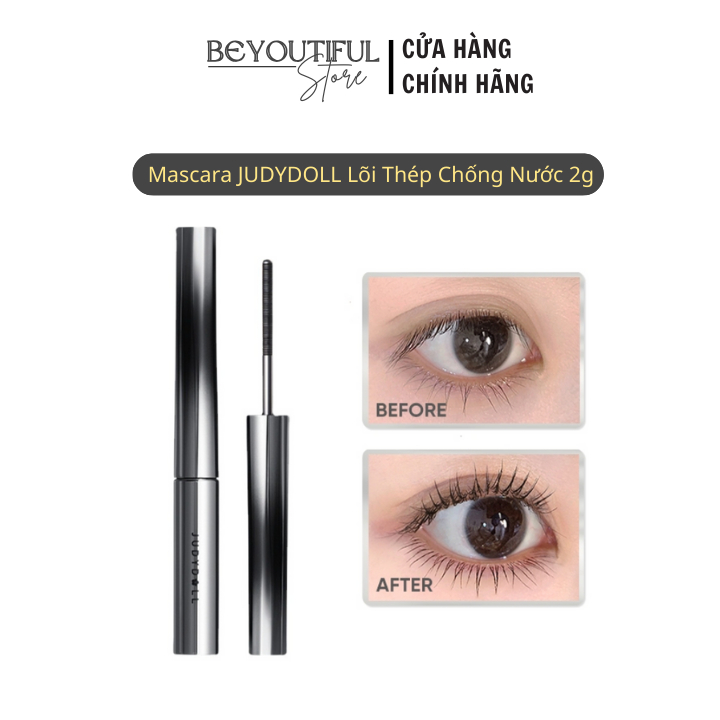 Mascara JUDYDOLL Lõi Thép, Chống Nước Chống Nhoè, Giữ Mi Cong Cả Ngày Dài 2g