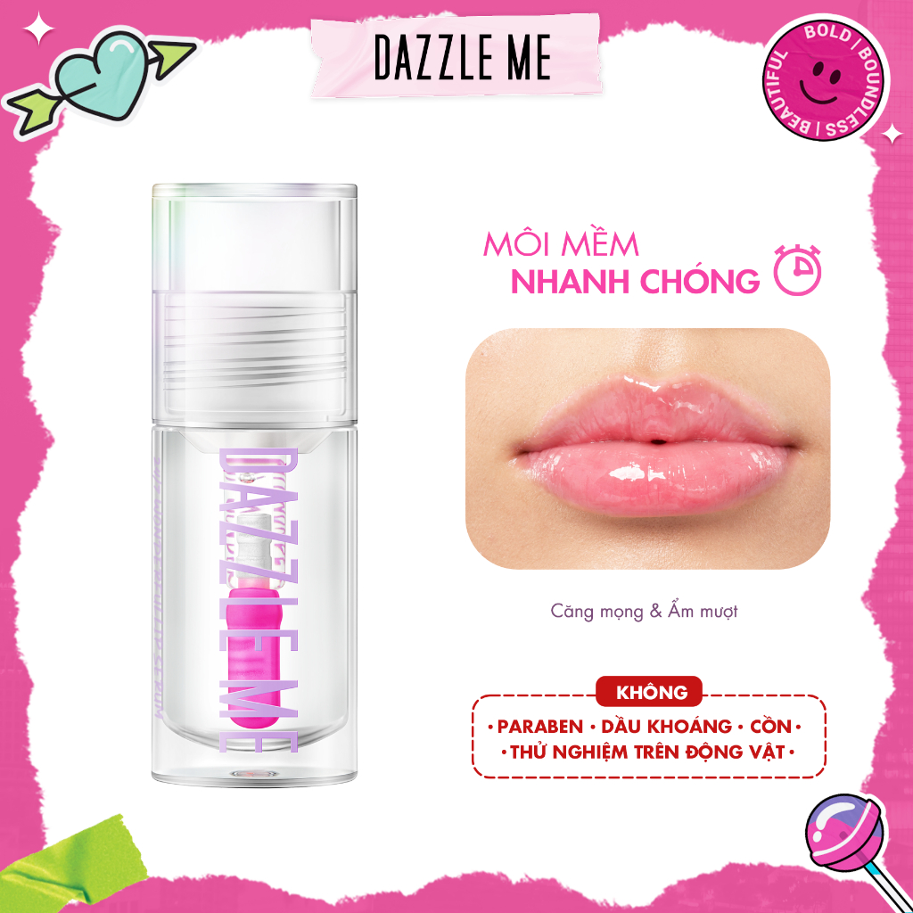 DAZZLE ME Serum Dưỡng Môi Lip Serum 24/7 Dưỡng Ẩm, Làm Mềm Môi Wonderfullip Serum 2.5g