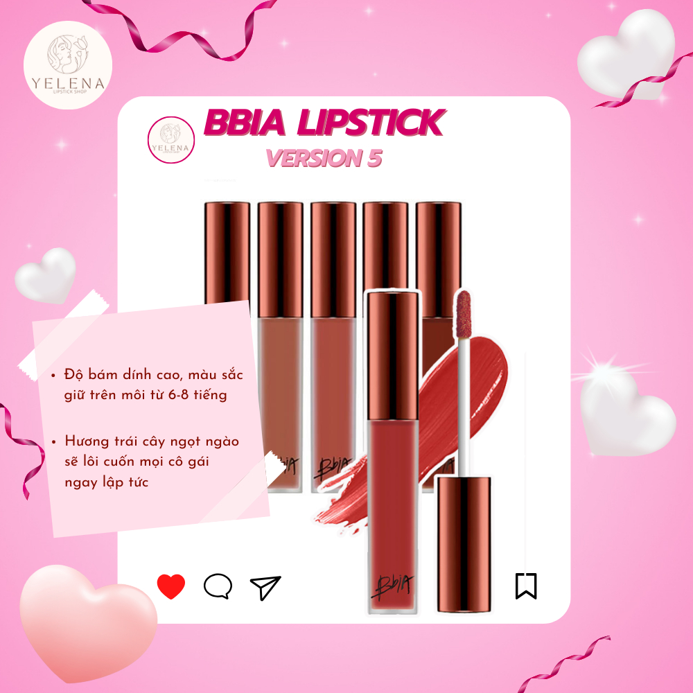 Son Kem BbiA Velver Lip Tint ( Full phân loại màu) 1-39