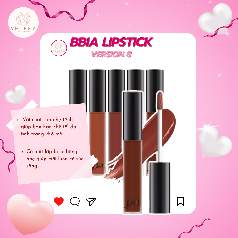 Son Kem BbiA Velver Lip Tint ( Full phân loại màu) 1-39