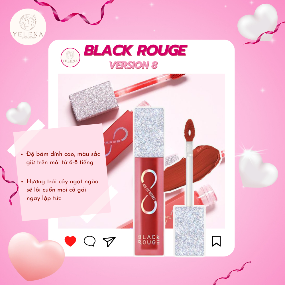 Son Kem Lì Black Rouge Hàn Quốc( Full màu) Siêu Xinh Năng Động